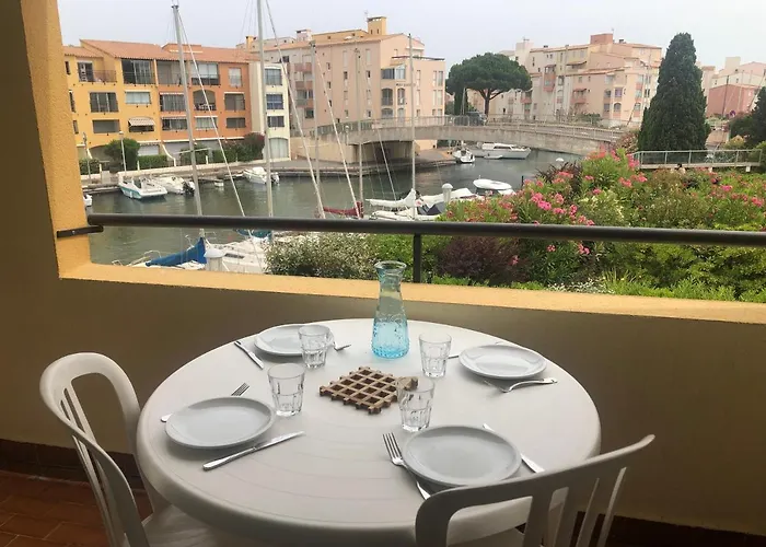 아파트 Cap D 'agde 5 Personnes, Vue Chenal 아그